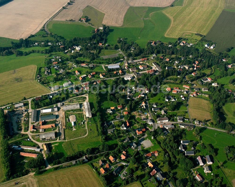 Luftbild Wegefarth - Dorfkern am Feldrand in Wegefarth im Bundesland Sachsen, Deutschland