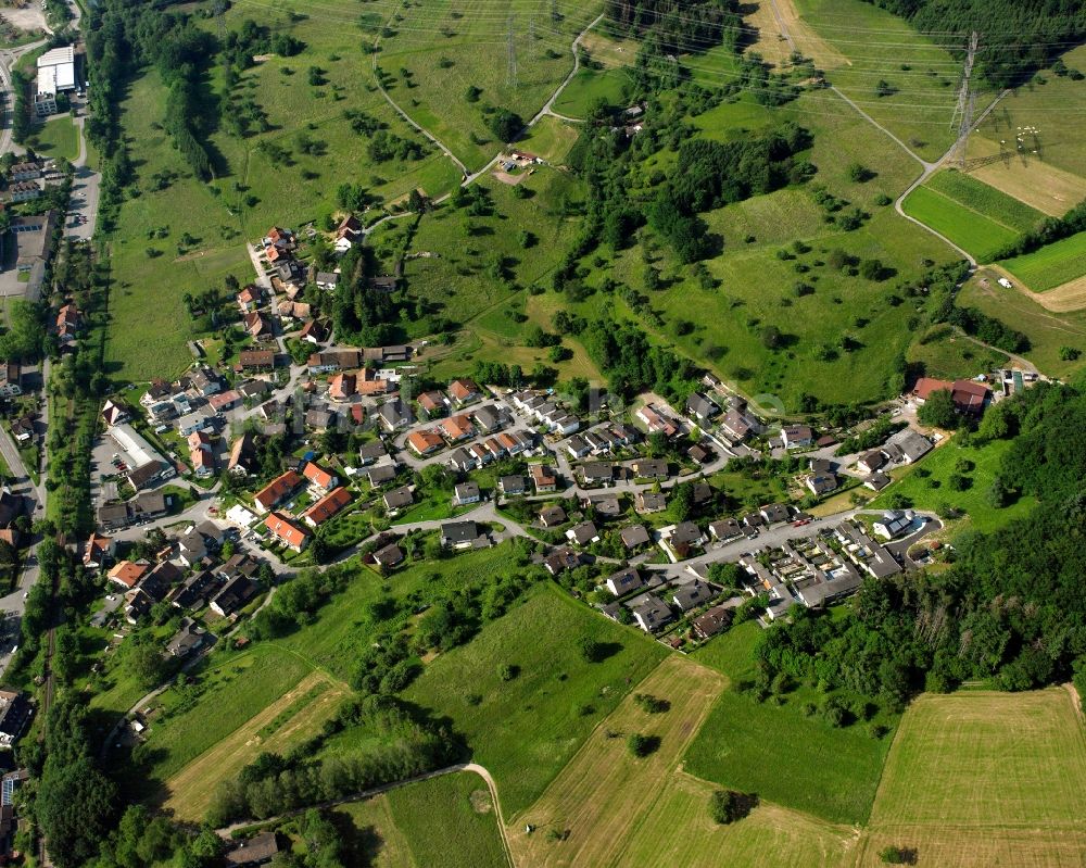 Wehr von oben - Dorfkern am Feldrand in Wehr im Bundesland Baden-Württemberg, Deutschland
