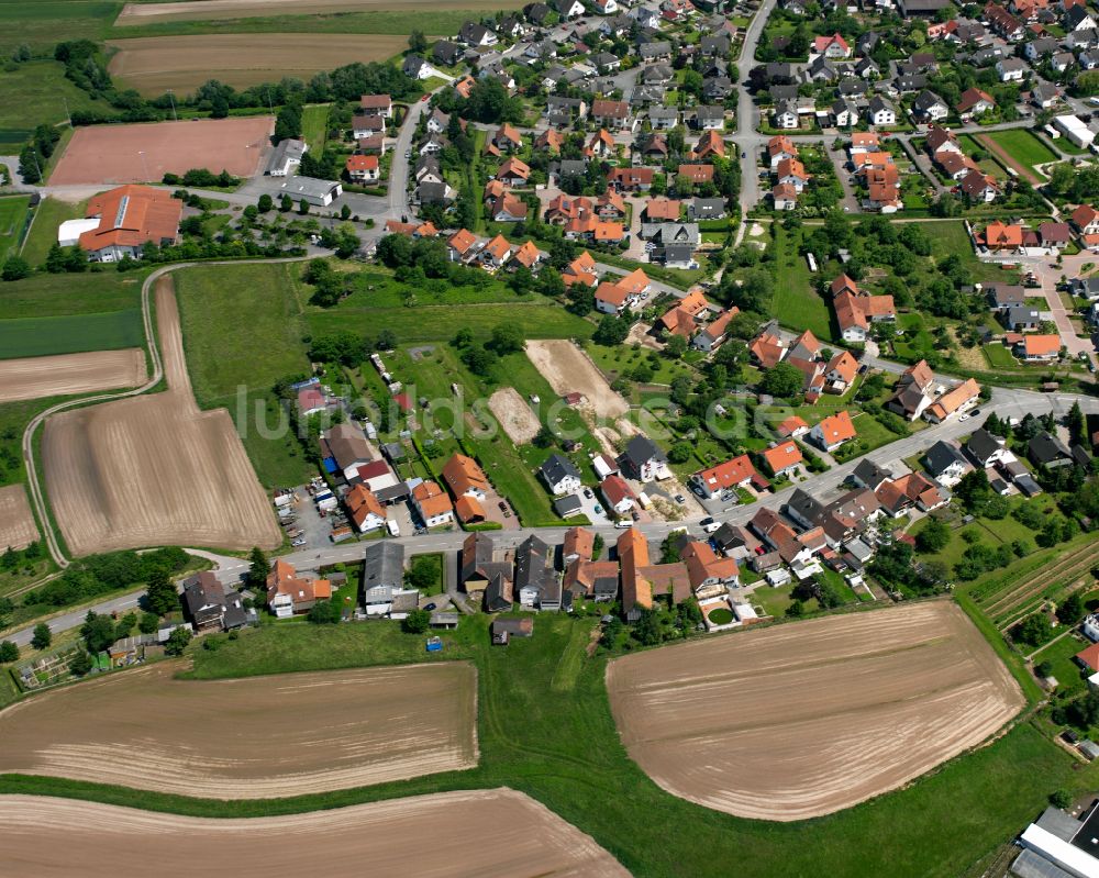 Willstätt von oben - Dorfkern am Feldrand in Willstätt im Bundesland Baden-Württemberg, Deutschland