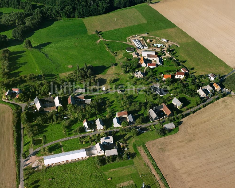 Winkeln von oben - Dorfkern am Feldrand in Winkeln im Bundesland Sachsen, Deutschland