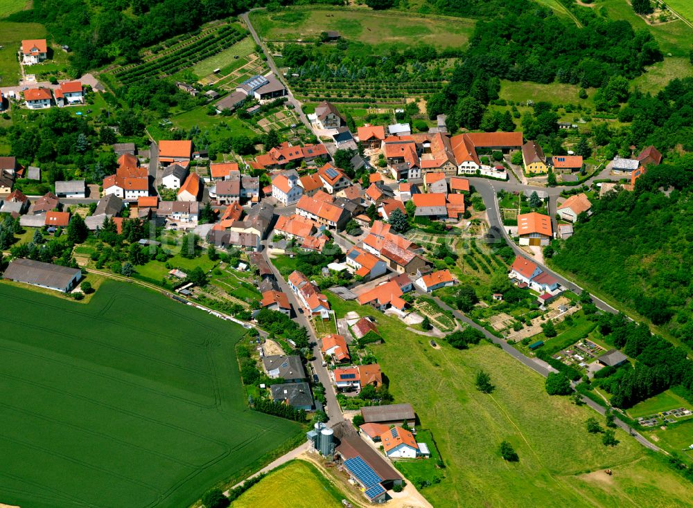 Luftaufnahme Winterborn - Dorfkern am Feldrand in Winterborn im Bundesland Rheinland-Pfalz, Deutschland