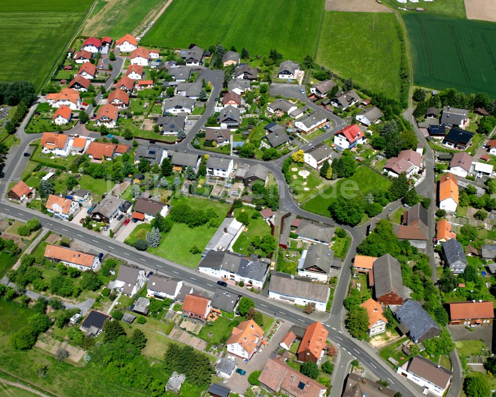 Luftbild Zell - Dorfkern am Feldrand in Zell im Bundesland Hessen, Deutschland