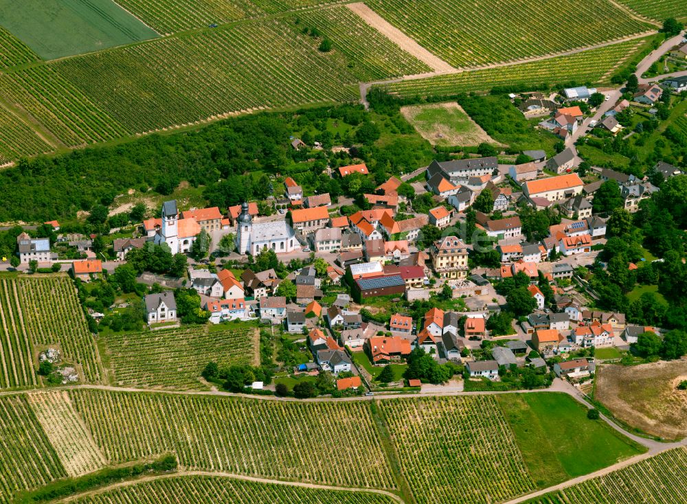 Luftbild Zell - Dorfkern am Feldrand in Zell im Bundesland Rheinland-Pfalz, Deutschland