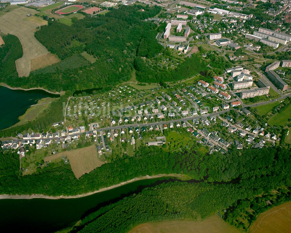 Luftaufnahme Zeulenroda - Dorfkern am Feldrand in Zeulenroda im Bundesland Thüringen, Deutschland