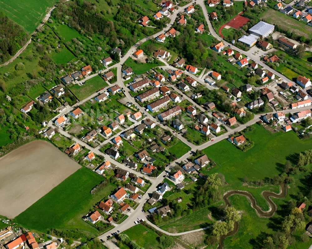 Luftaufnahme Ziegelhütte - Dorfkern am Feldrand in Ziegelhütte im Bundesland Bayern, Deutschland