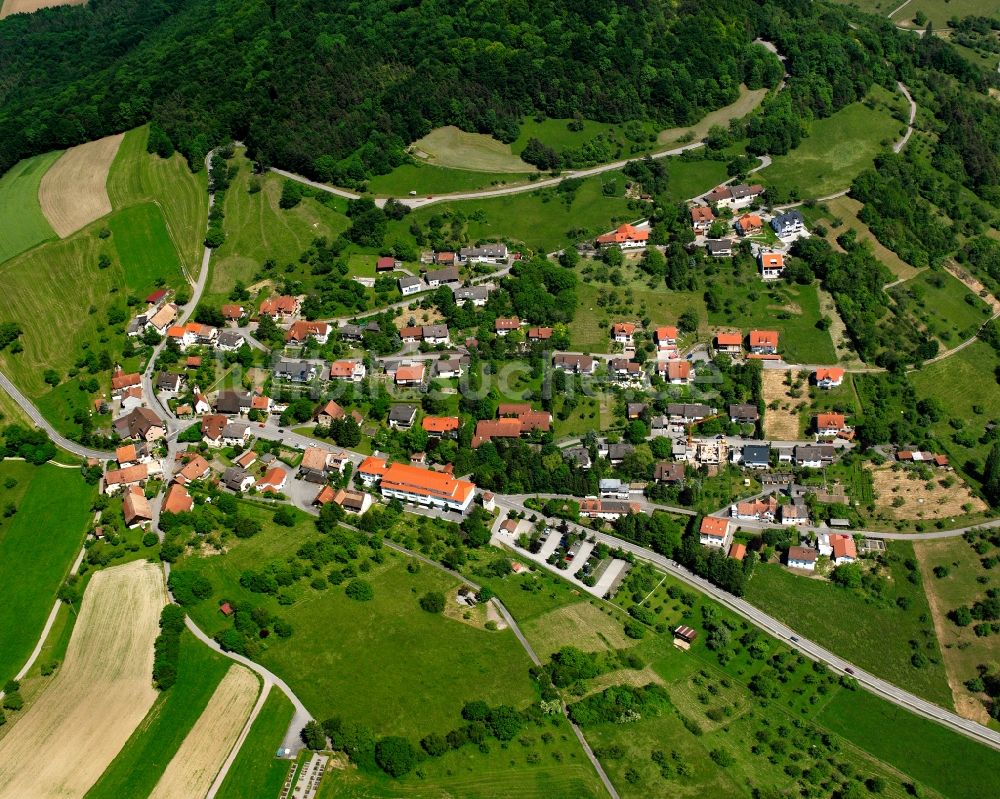 Zurzach von oben - Dorfkern am Feldrand in Zurzach im Bundesland Baden-Württemberg, Deutschland