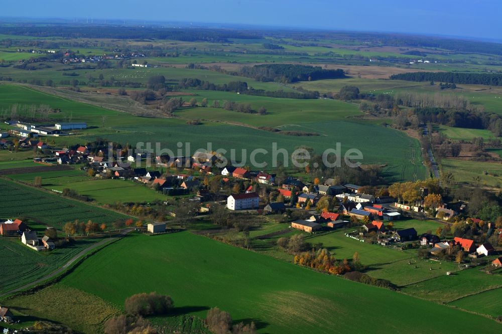 Luftbild Flieth-Stegelitz - Dorfkern Flieth-Stegelitz im Bundesland Brandenburg