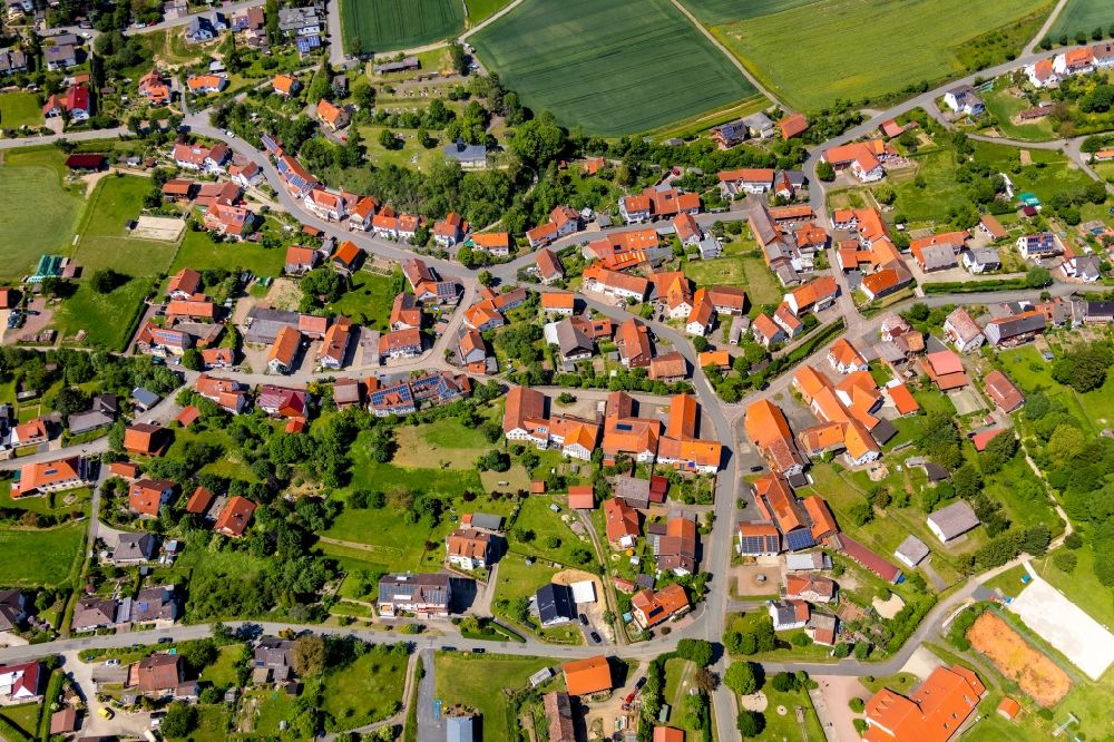 Luftbild Gellershausen - Dorfkern in Gellershausen im Bundesland Hessen, Deutschland