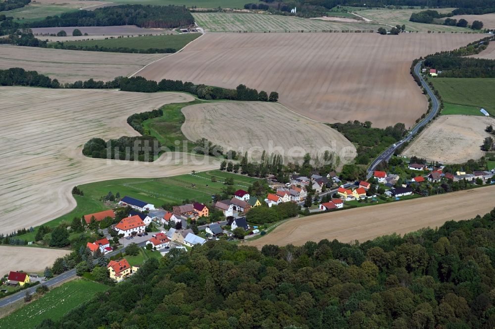 Giebelroth von oben - Dorfkern in Giebelroth im Bundesland Sachsen-Anhalt, Deutschland