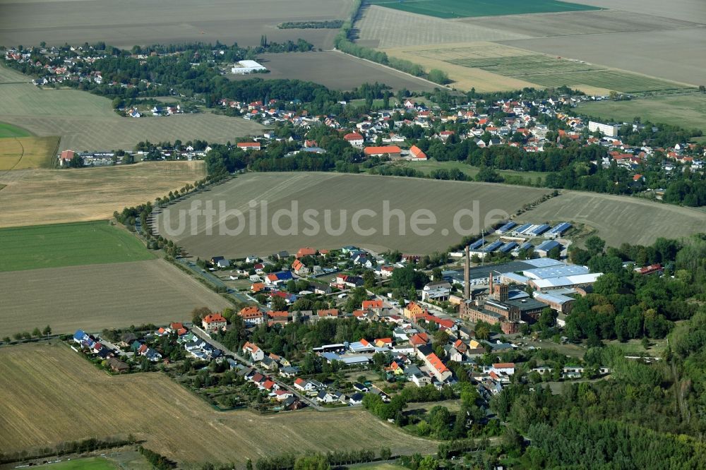 Luftaufnahme Glauzig - Dorfkern in Glauzig im Bundesland Sachsen-Anhalt, Deutschland