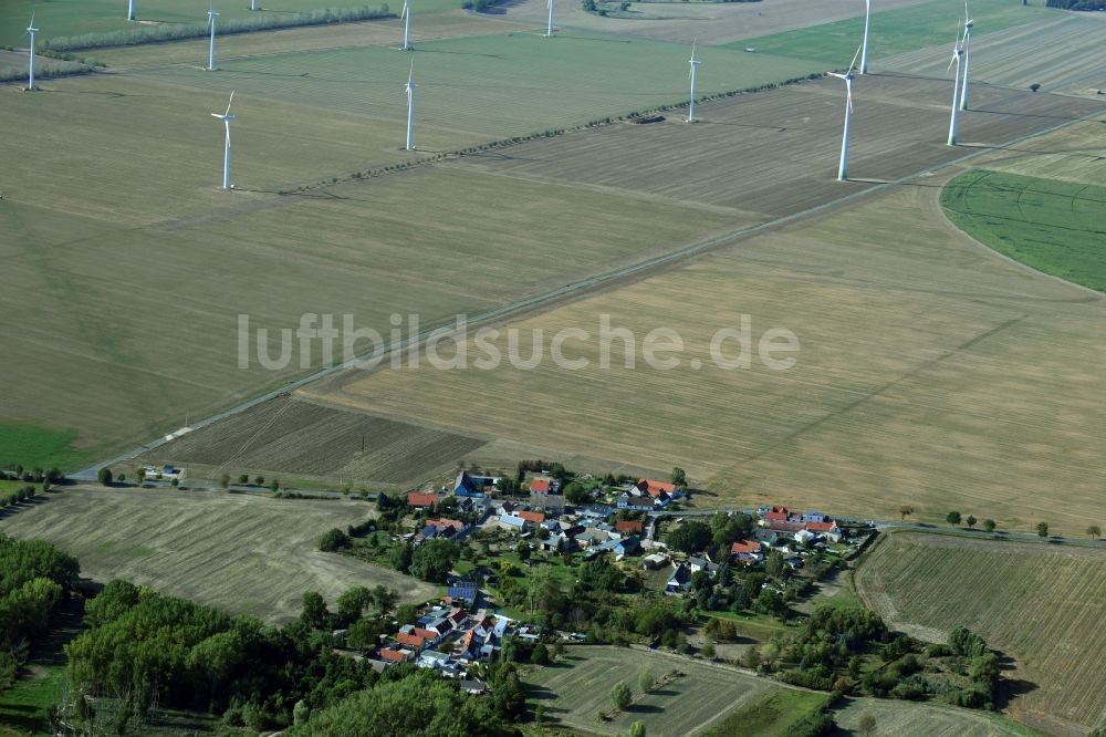 Luftbild Glauzig - Dorfkern in Glauzig im Bundesland Sachsen-Anhalt, Deutschland