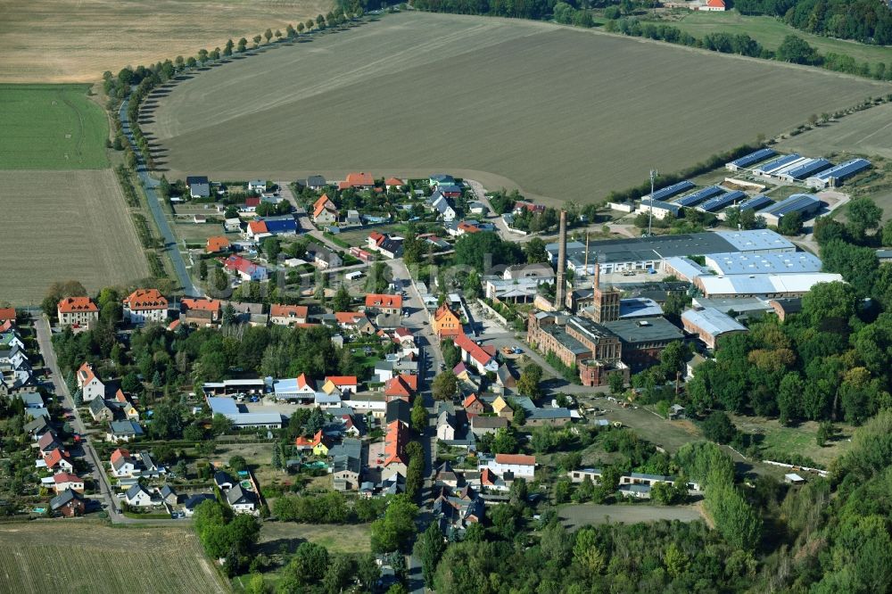 Luftaufnahme Glauzig - Dorfkern in Glauzig im Bundesland Sachsen-Anhalt, Deutschland