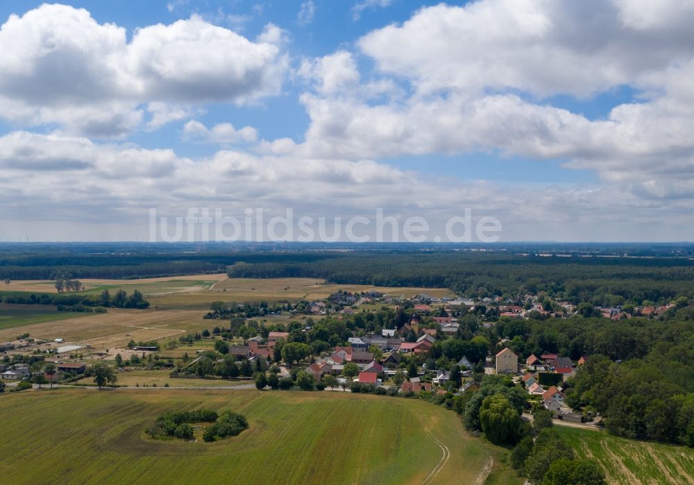 Luftaufnahme Grünefeld - Dorfkern in Grünefeld im Bundesland Brandenburg, Deutschland