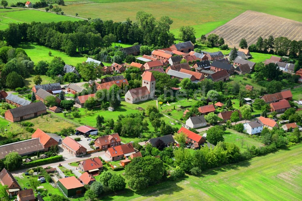 Luftbild Groß Leppin - Dorfkern in Groß Leppin im Bundesland Brandenburg, Deutschland