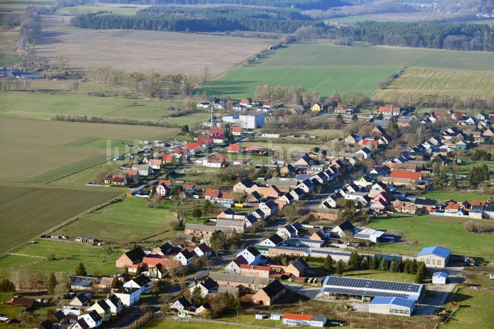 Luftaufnahme Großwoltersdorf - Dorfkern in Großwoltersdorf im Bundesland Brandenburg, Deutschland