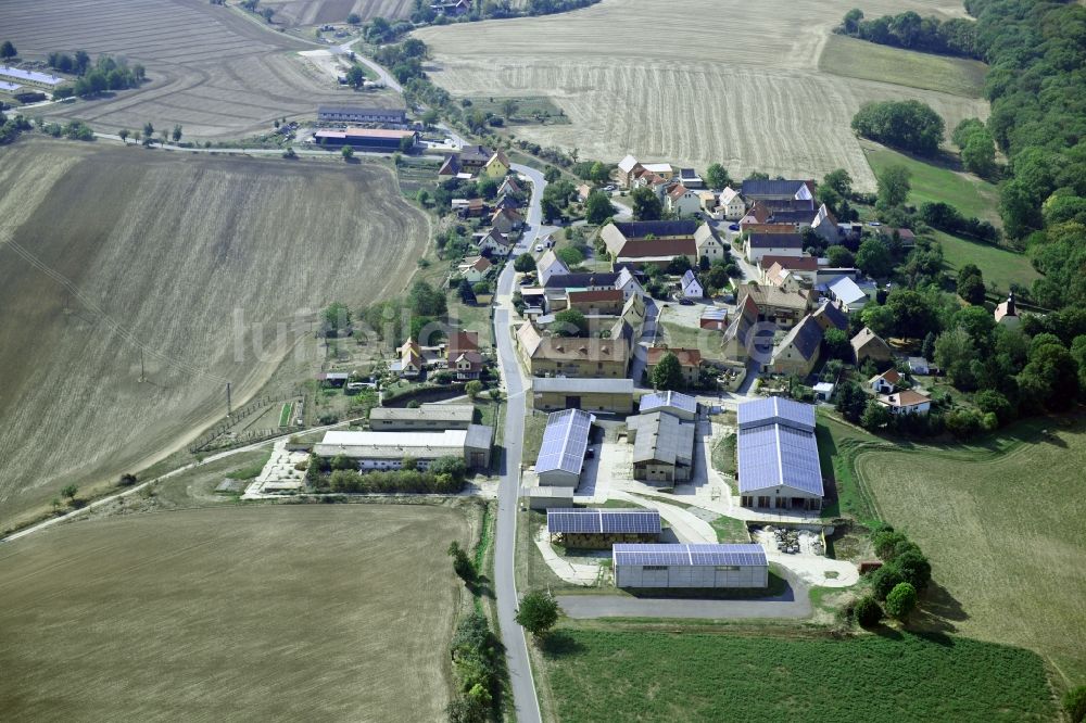 Luftbild Größnitz - Dorfkern in Größnitz im Bundesland Sachsen-Anhalt, Deutschland