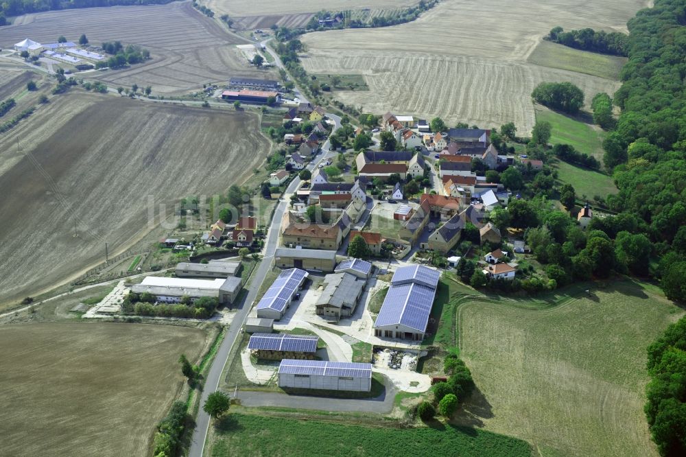 Luftaufnahme Größnitz - Dorfkern in Größnitz im Bundesland Sachsen-Anhalt, Deutschland