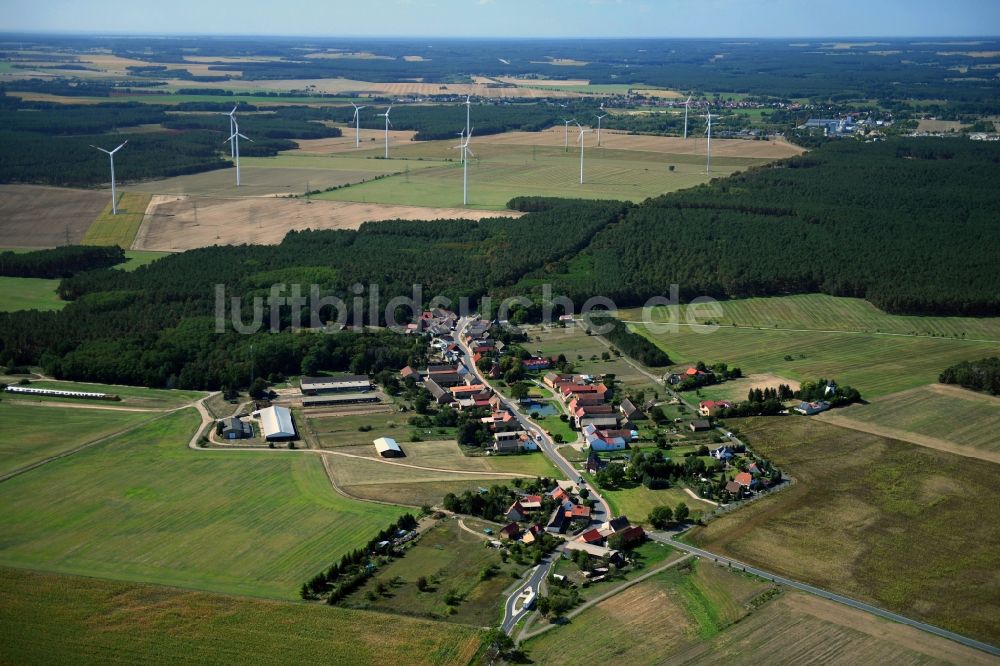 Luftaufnahme Haseloff - Dorfkern in Haseloff im Bundesland Brandenburg, Deutschland