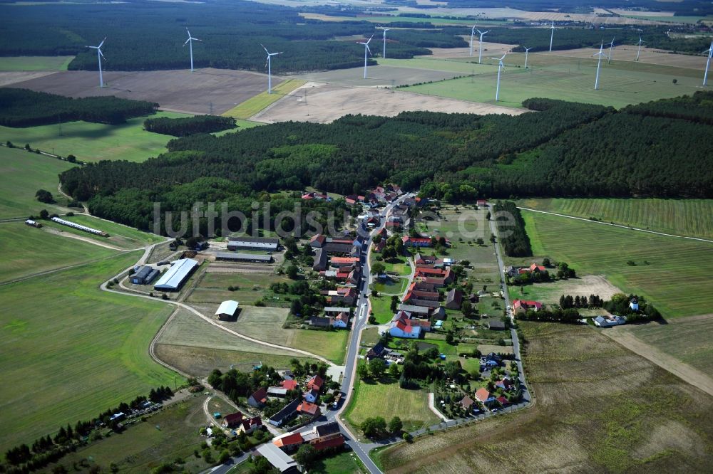 Luftaufnahme Haseloff - Dorfkern in Haseloff im Bundesland Brandenburg, Deutschland