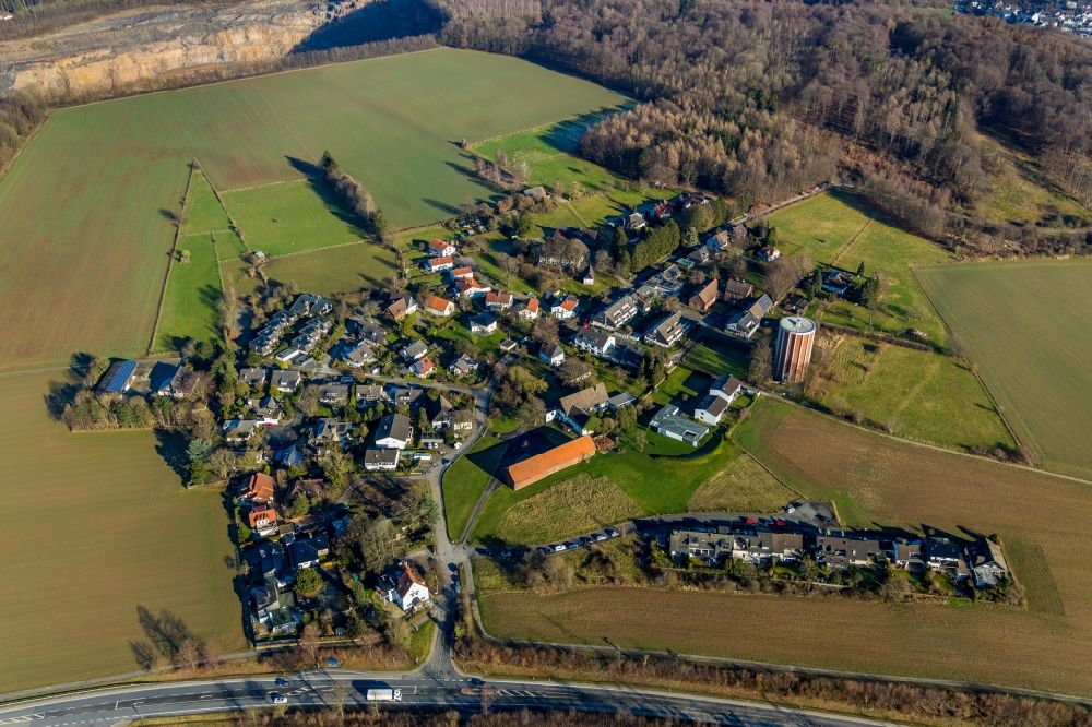 Luftaufnahme Haßley - Dorfkern in Haßley im Bundesland Nordrhein-Westfalen, Deutschland