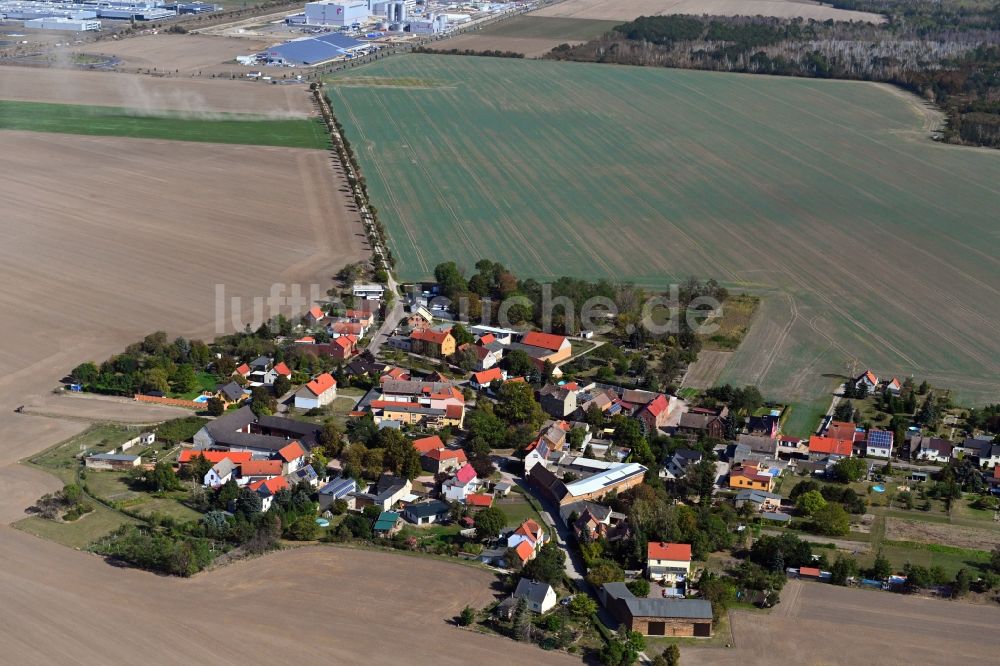 Luftaufnahme Heideloh - Dorfkern in Heideloh im Bundesland Sachsen-Anhalt, Deutschland