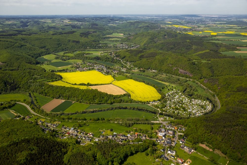 Luftaufnahme Heimbach - Dorfkern in Heimbach im Bundesland Nordrhein-Westfalen