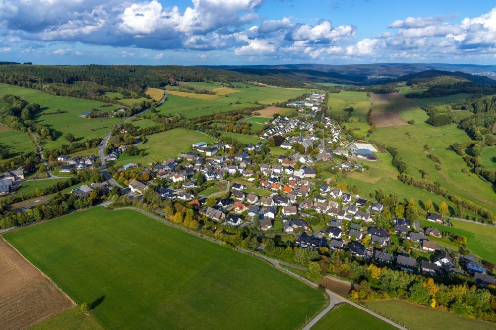 Luftbild Hellefeld - Dorfkern in Hellefeld im Bundesland Nordrhein-Westfalen, Deutschland