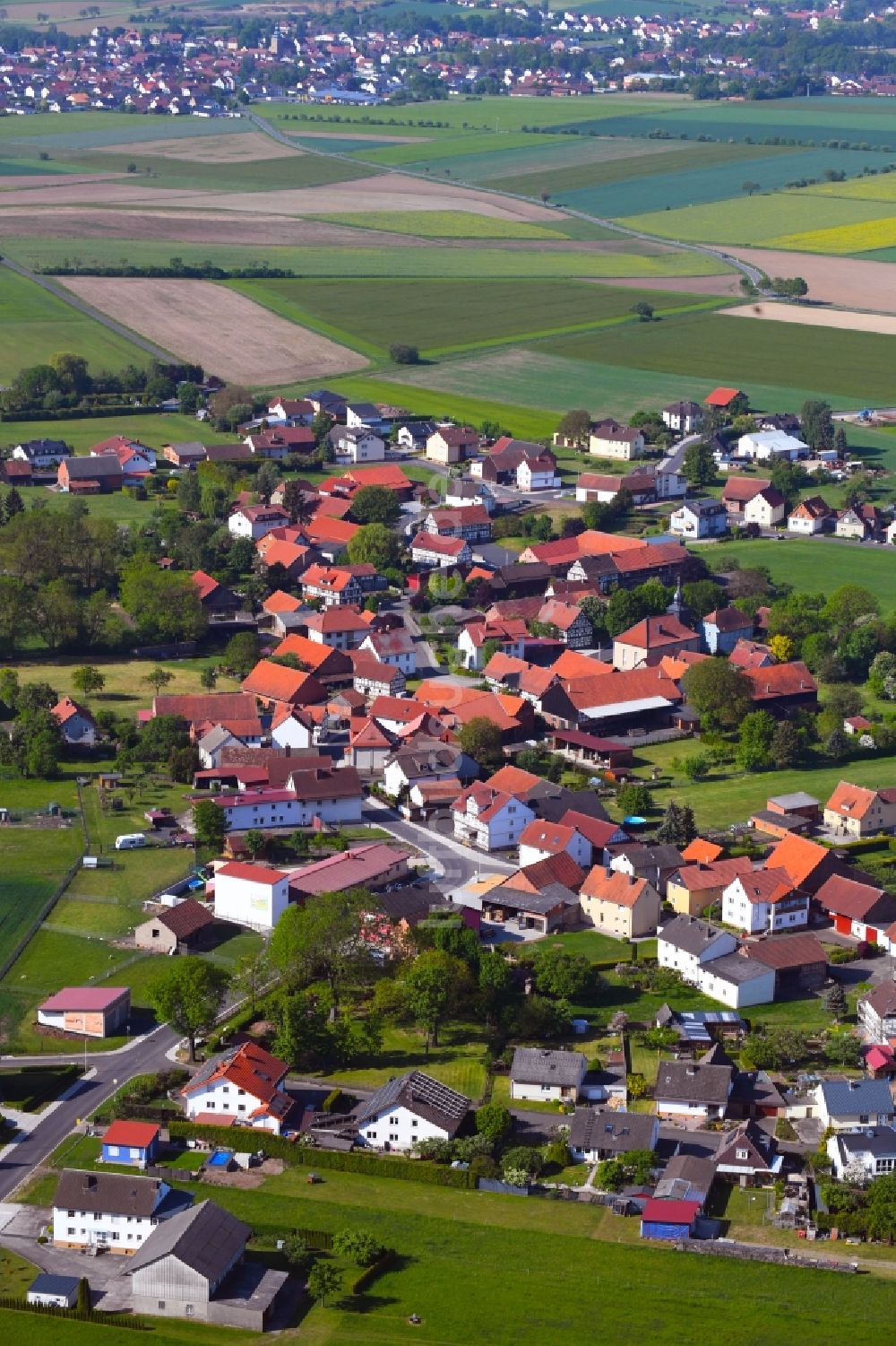 Luftbild Hilmes - Dorfkern in Hilmes im Bundesland Hessen, Deutschland