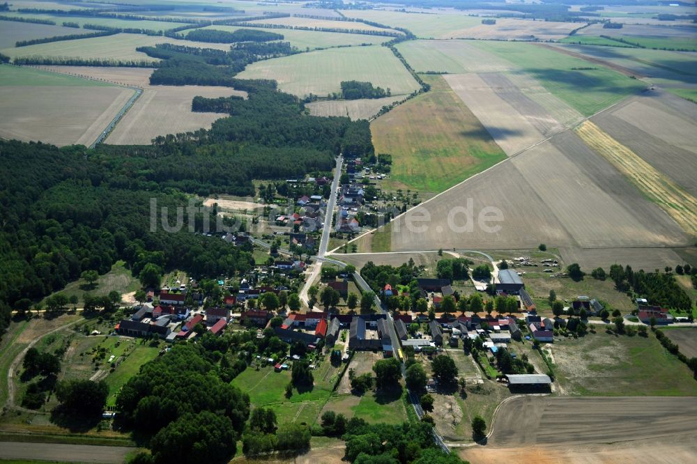 Luftaufnahme Hohenwerbig - Dorfkern in Hohenwerbig im Bundesland Brandenburg, Deutschland