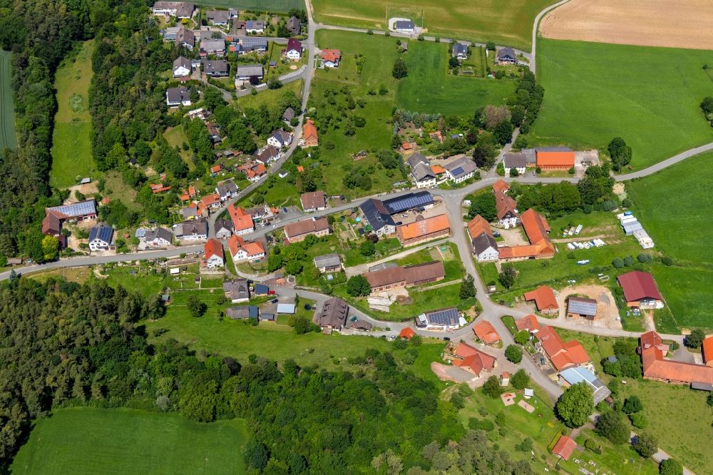 Luftaufnahme Hörle - Dorfkern in Hörle im Bundesland Hessen, Deutschland