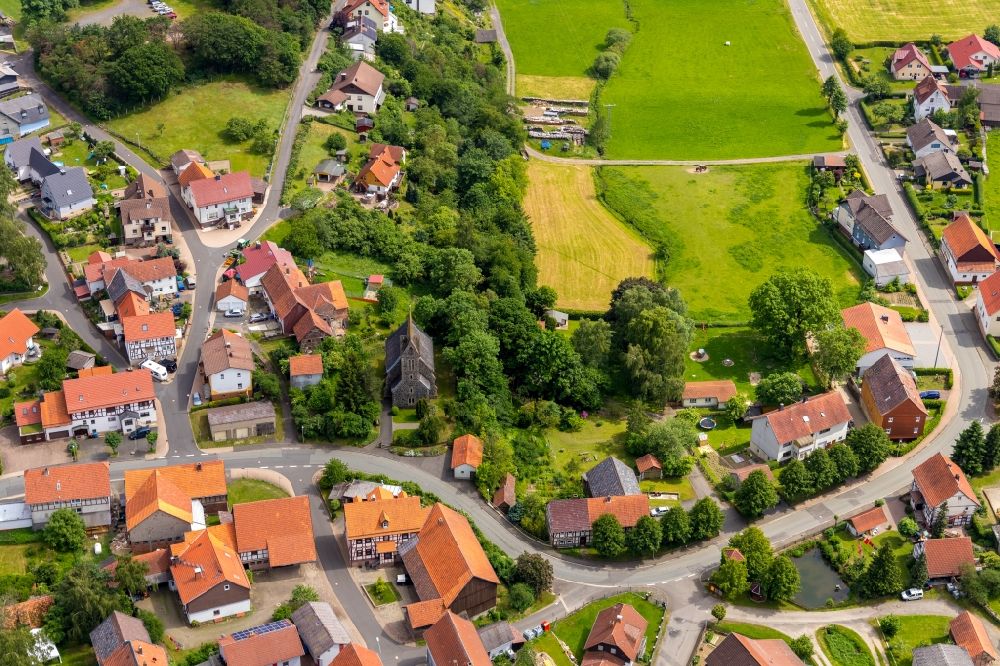 Luftbild Hundsdorf - Dorfkern in Hundsdorf im Bundesland Hessen, Deutschland