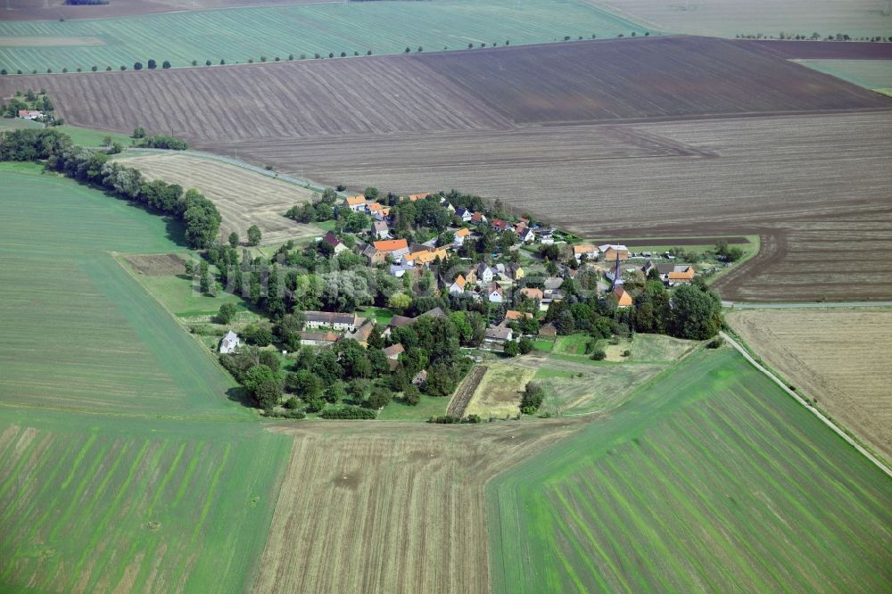 Kistritz aus der Vogelperspektive: Dorfkern in Kistritz im Bundesland Sachsen-Anhalt, Deutschland