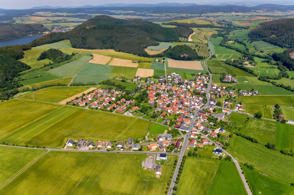 Luftbild Kleinern - Dorfkern in Kleinern im Bundesland Hessen, Deutschland