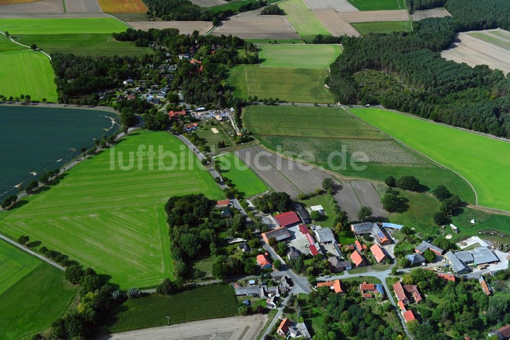Kleinwitzeetze von oben - Dorfkern in Kleinwitzeetze im Bundesland Niedersachsen, Deutschland