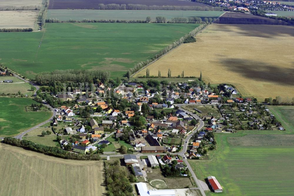 Luftaufnahme Kölsa - Dorfkern in Kölsa im Bundesland Sachsen, Deutschland