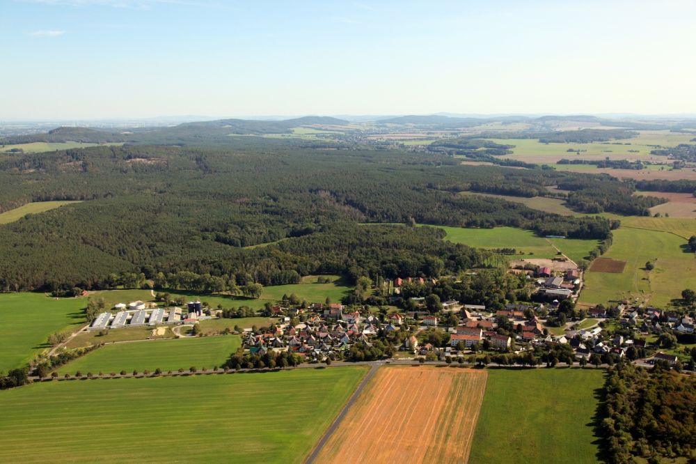 Luftaufnahme Koitzsch - Dorfkern in Koitzsch im Bundesland Sachsen, Deutschland