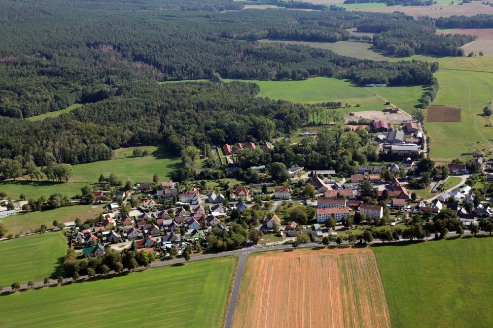 Koitzsch von oben - Dorfkern in Koitzsch im Bundesland Sachsen, Deutschland