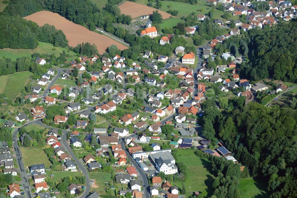 Luftaufnahme Krombach - Dorfkern in Krombach im Bundesland Bayern