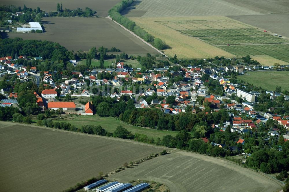 Luftaufnahme Kösseln - Dorfkern in Kösseln im Bundesland Sachsen-Anhalt, Deutschland