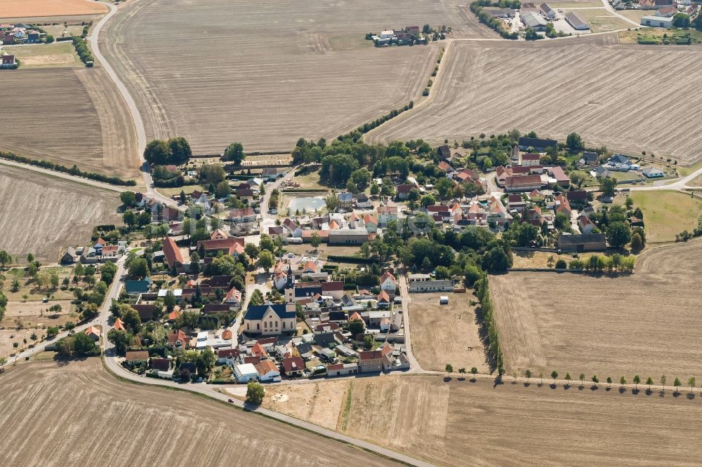 Luftaufnahme Landsberg - Dorfkern in Landsberg im Bundesland Sachsen-Anhalt, Deutschland