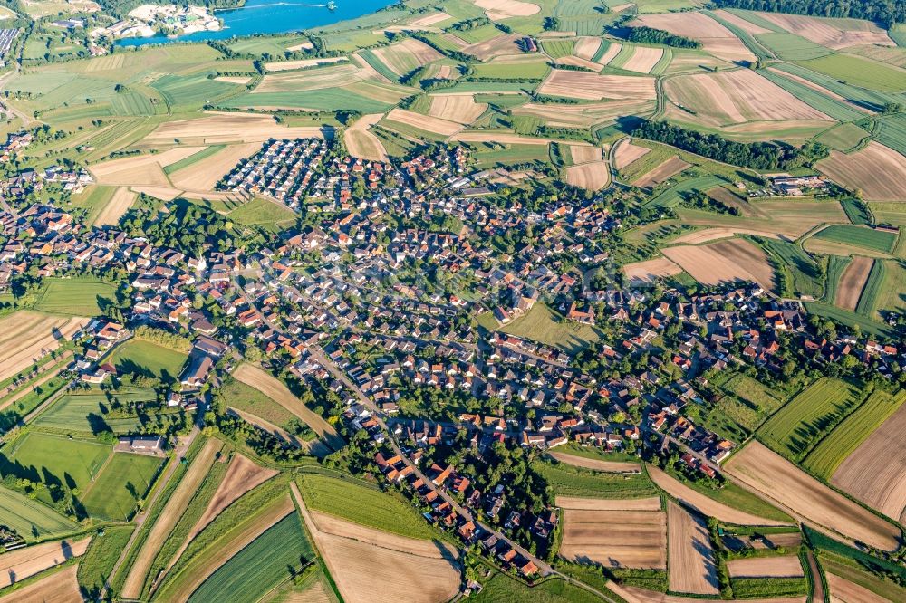 Luftbild Legelshurst - Dorfkern in Legelshurst im Bundesland Baden-Württemberg, Deutschland