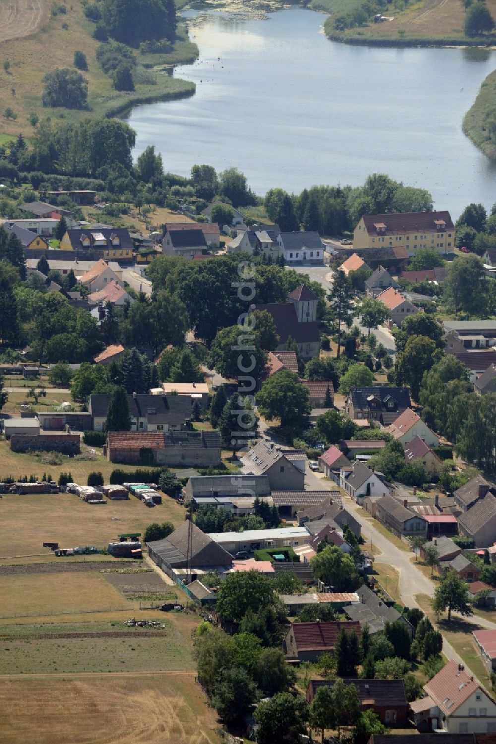Luftaufnahme Lietzen - Dorfkern in Lietzen im Bundesland Brandenburg