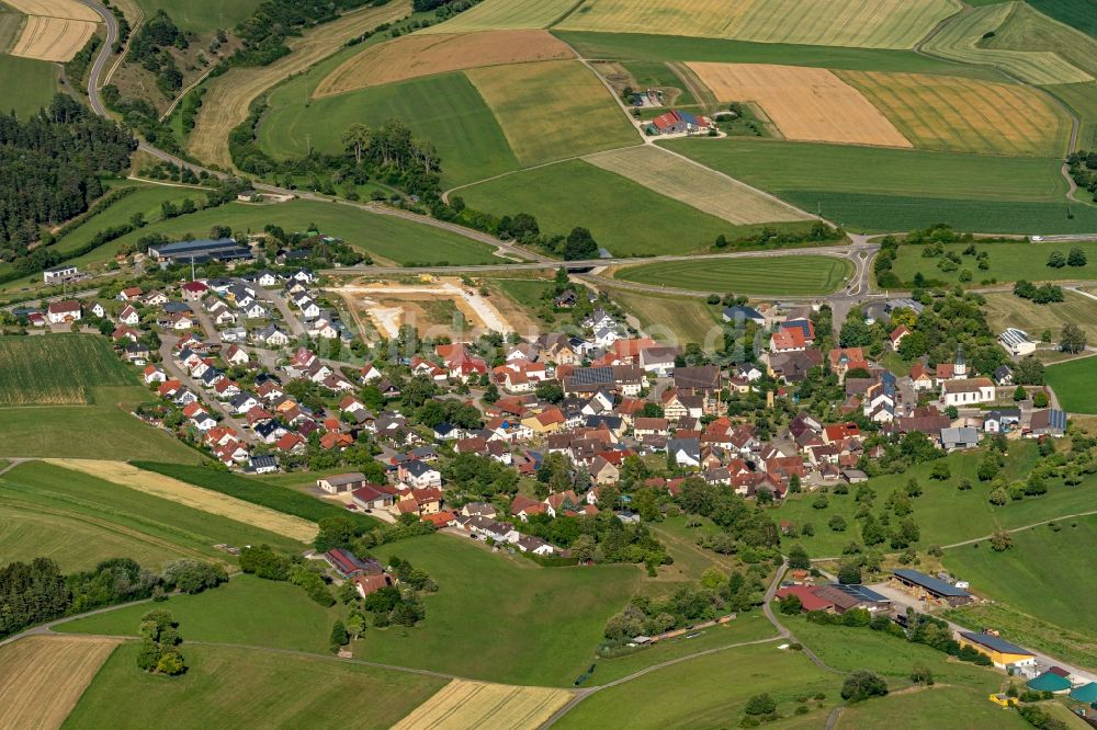 Luftbild Mauenheim - Dorfkern in Mauenheim im Bundesland Baden-Württemberg, Deutschland