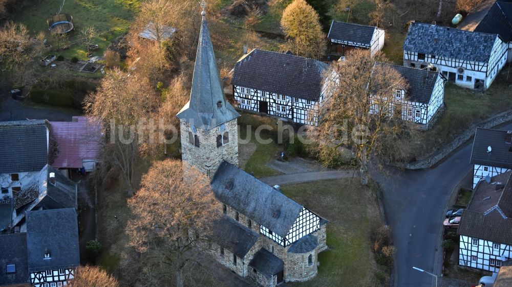 Luftaufnahme Mehren - Dorfkern in Mehren im Bundesland Rheinland-Pfalz, Deutschland