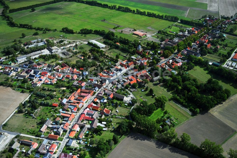 Luftaufnahme Mühlenfließ - Dorfkern in Mühlenfließ im Bundesland Brandenburg, Deutschland