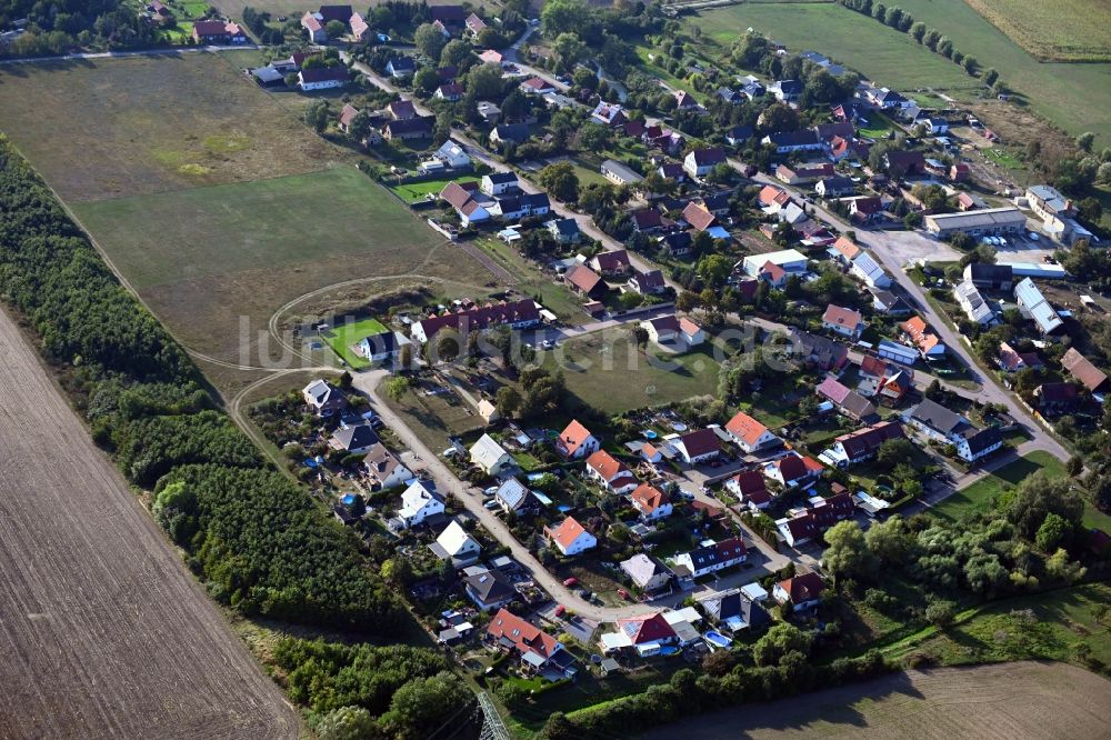 Luftbild Mose - Dorfkern in Mose im Bundesland Sachsen-Anhalt, Deutschland