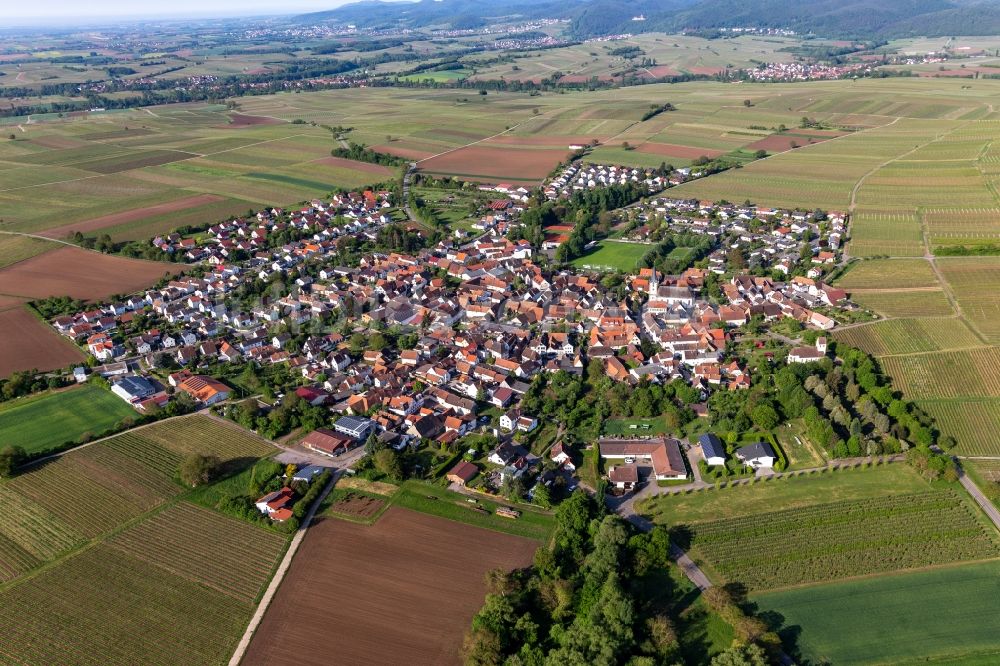 Luftbild Mörzheim - Dorfkern in Mörzheim im Bundesland Rheinland-Pfalz, Deutschland