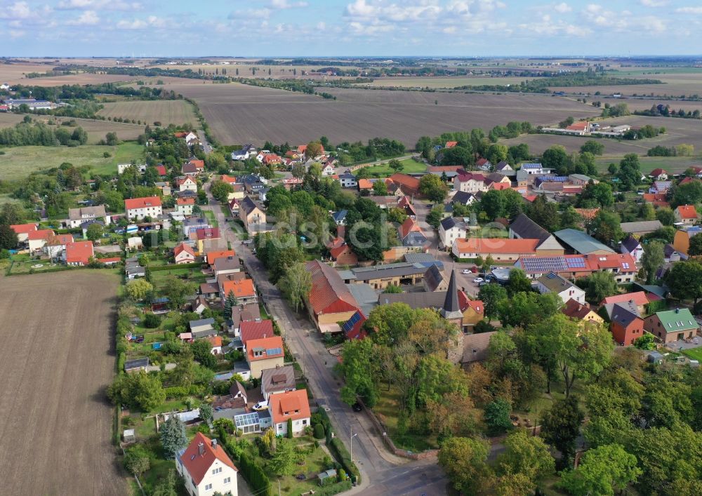 Luftbild Mötzlich - Dorfkern in Mötzlich im Bundesland Sachsen-Anhalt, Deutschland