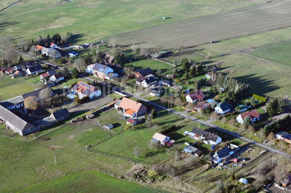 Luftaufnahme Neulüdersdorf - Dorfkern in Neulüdersdorf im Bundesland Brandenburg, Deutschland