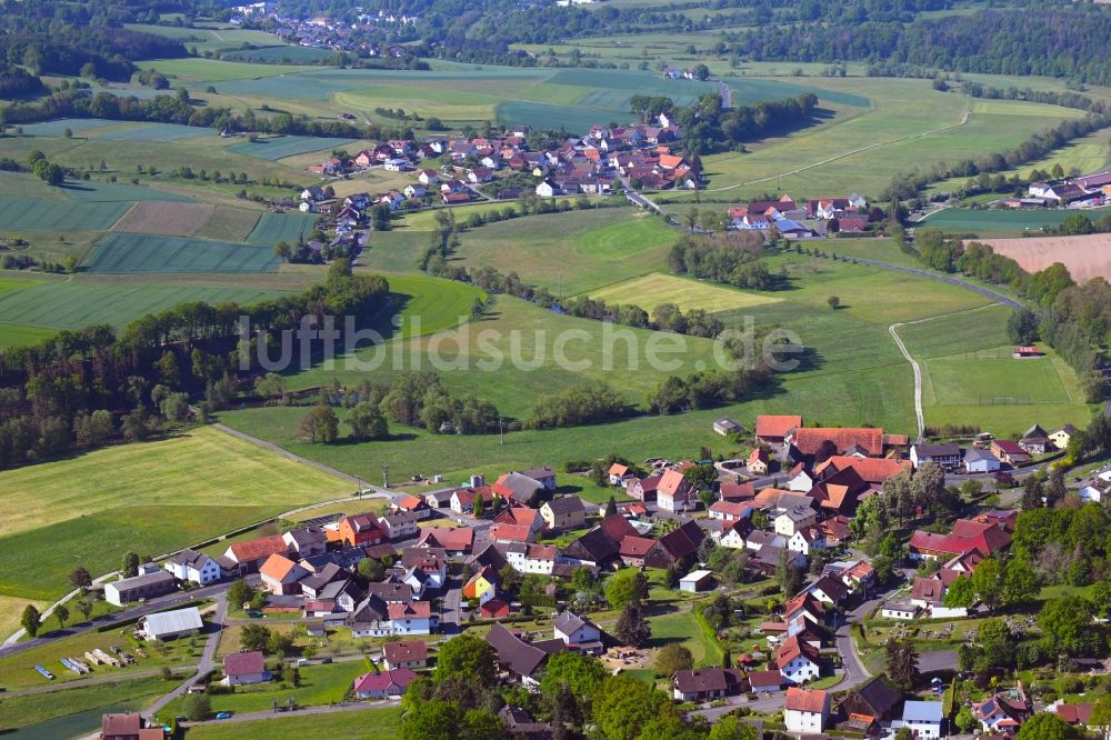 Luftbild Niederstoll - Dorfkern in Niederstoll im Bundesland Hessen, Deutschland
